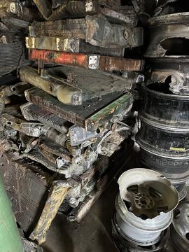 Stacked Scrap Metal Ready for Recycling in California
